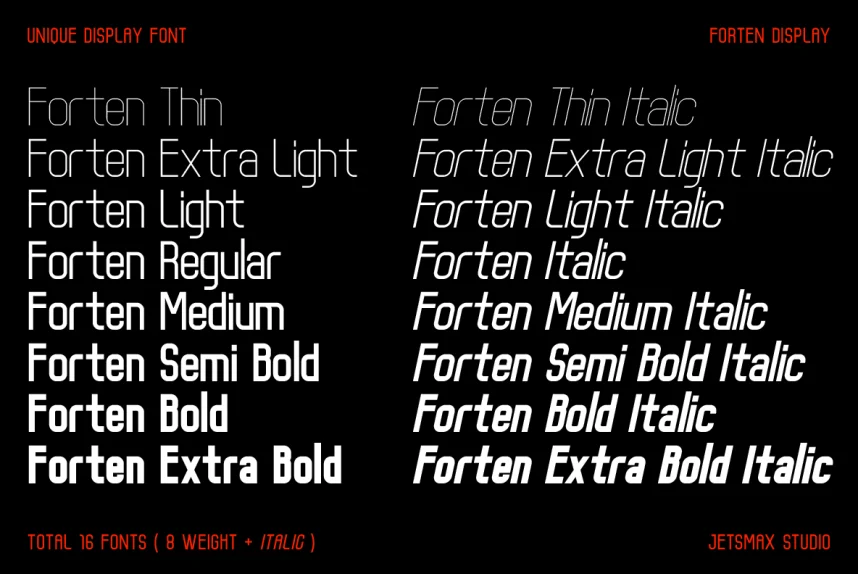 Forten Display Font Family preview 3