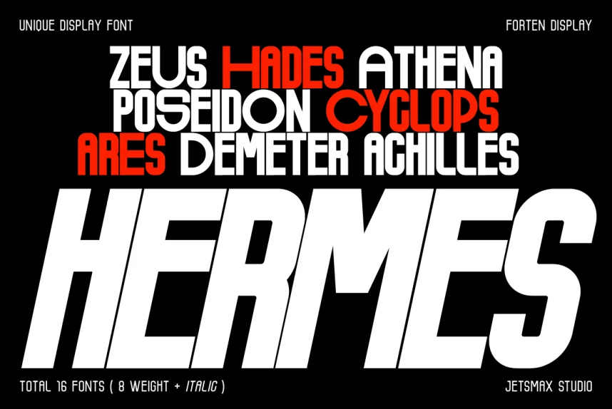 Forten Display Font Family preview 4
