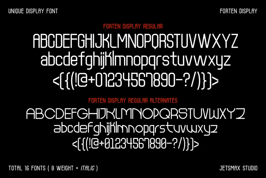 Forten Display Font Family preview 5