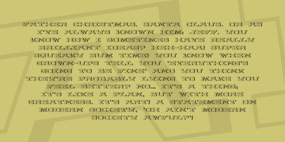Fortitude 3D (100% Free) Font preview 3