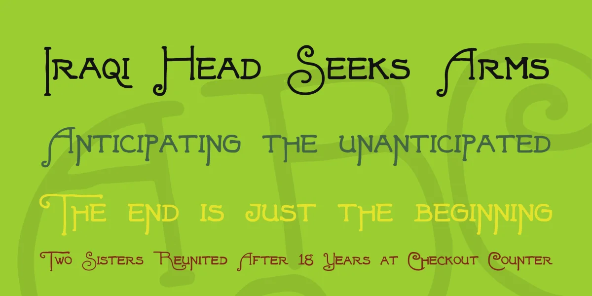 Fortunaschwein Font preview 2