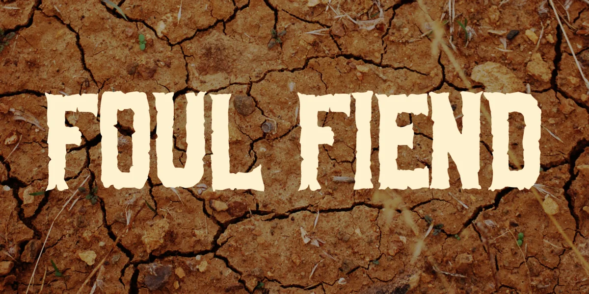 Foul Fiend Font preview 2
