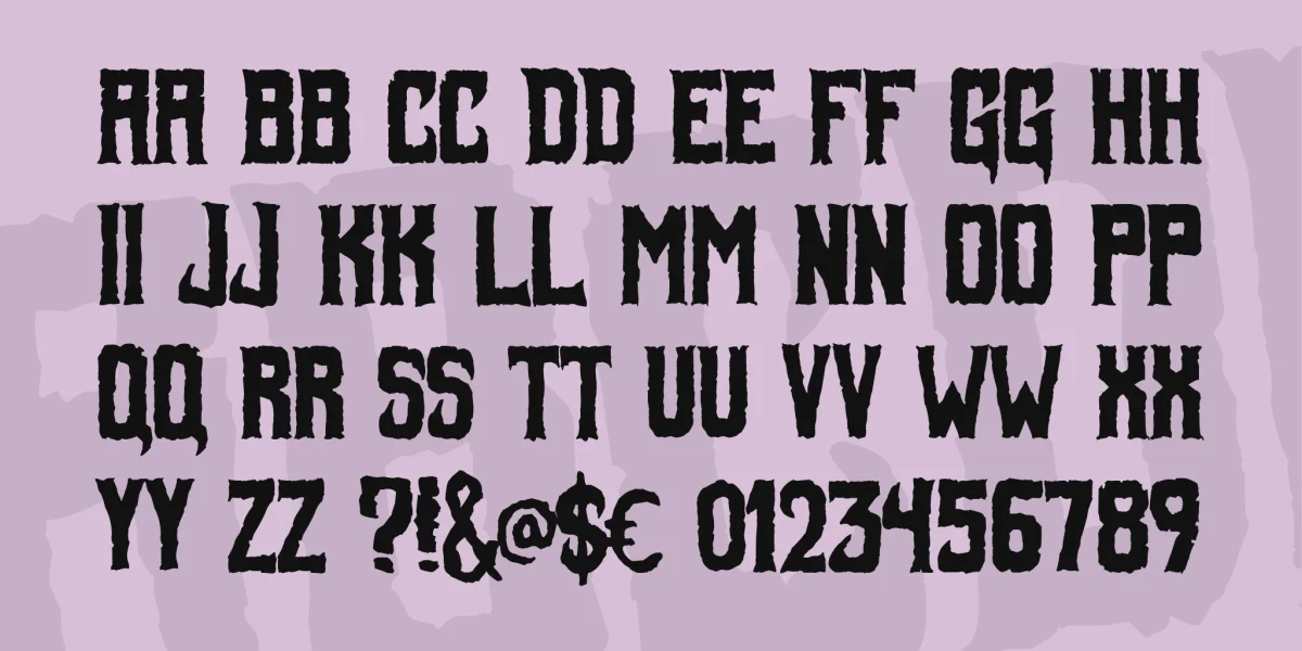 Foul Fiend Font preview 5