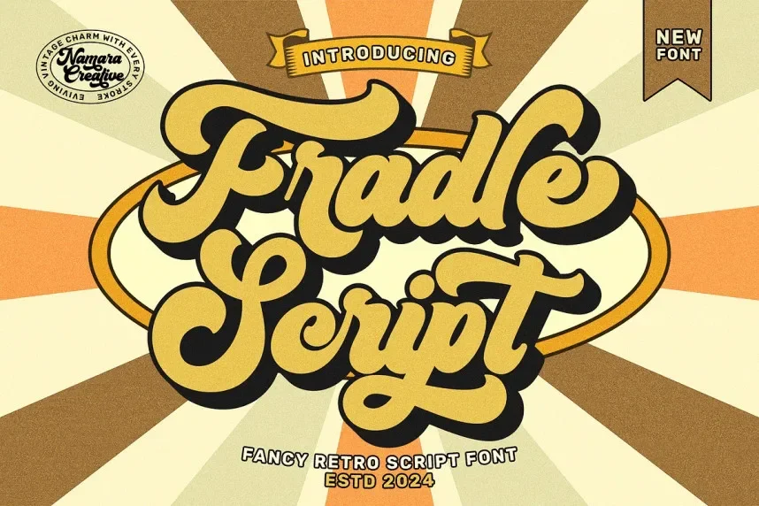 Fradle Script Font preview 2