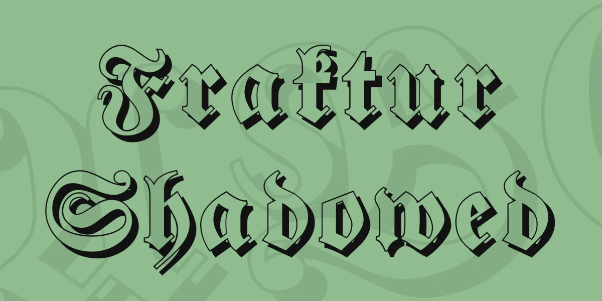 Fraktur Shadowed Font