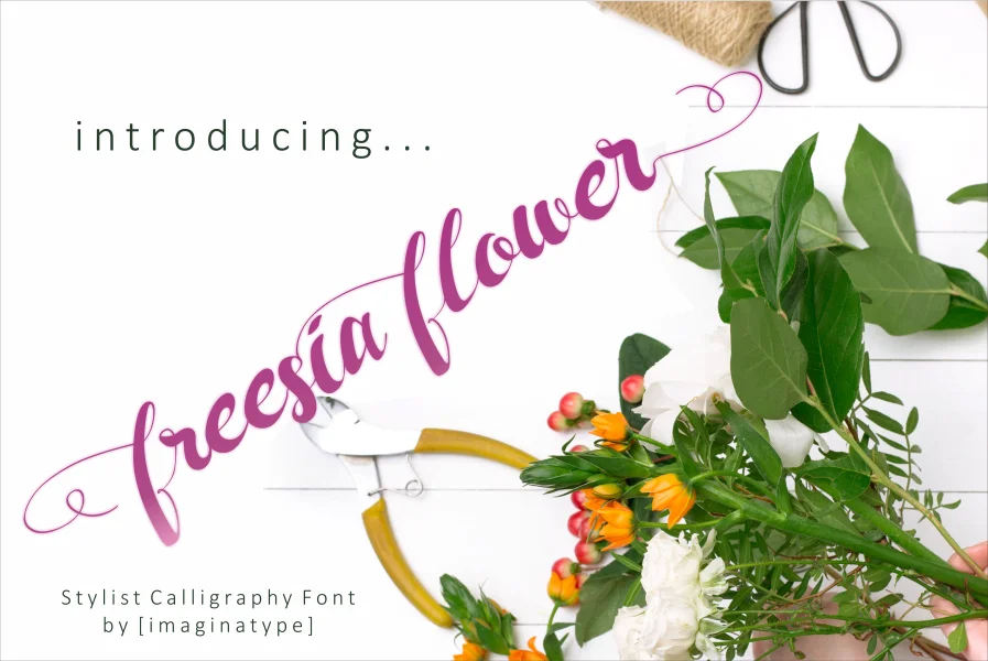 Freesia Flower Font