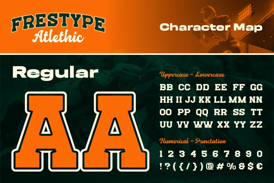 Frestype Atlethic Font Family preview 2