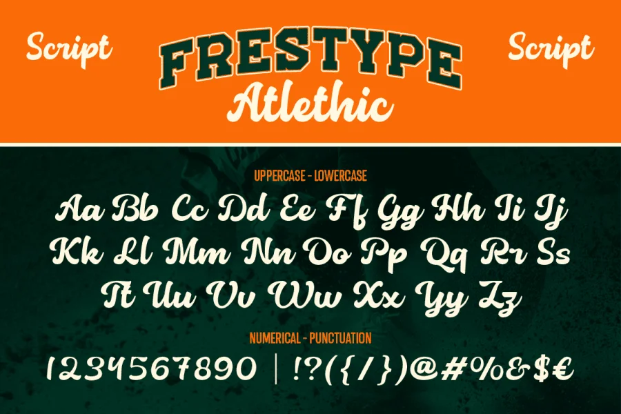Frestype Atlethic Font Family preview 4