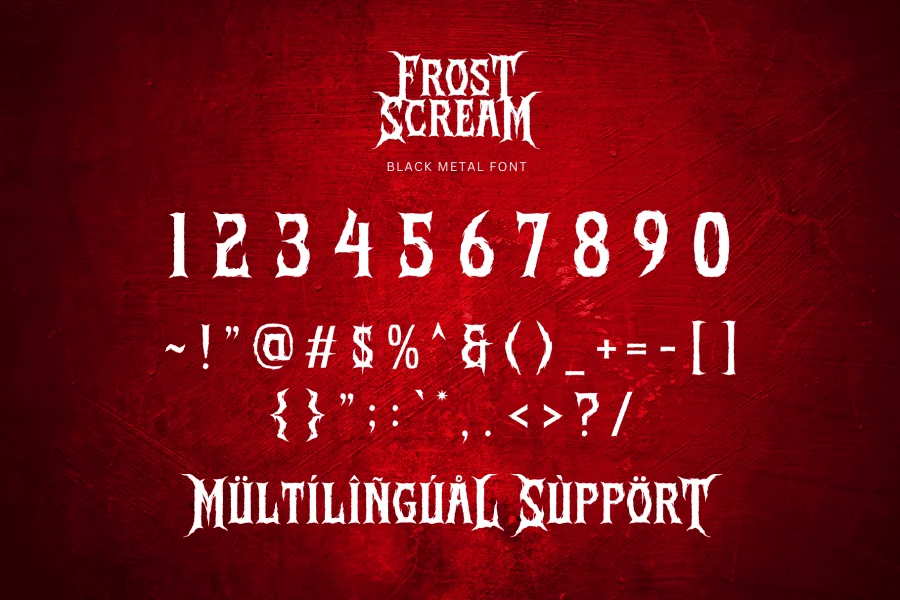 Frost Scream Font preview 12