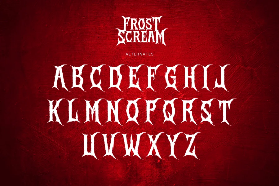 Frost Scream Font preview 13