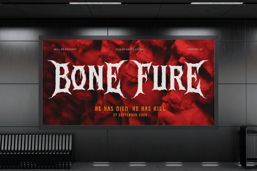 Frost Scream Font preview 8