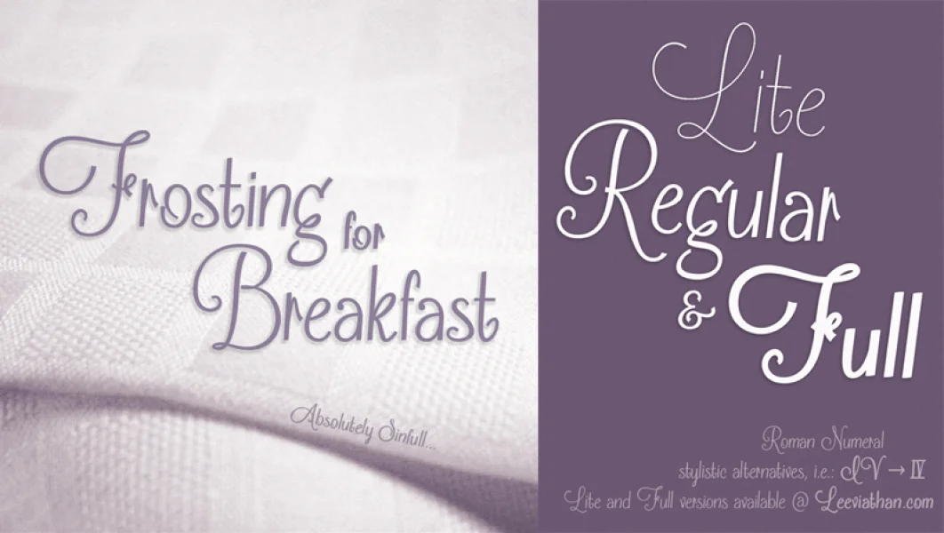 Frosting for Breakfast Font preview 2