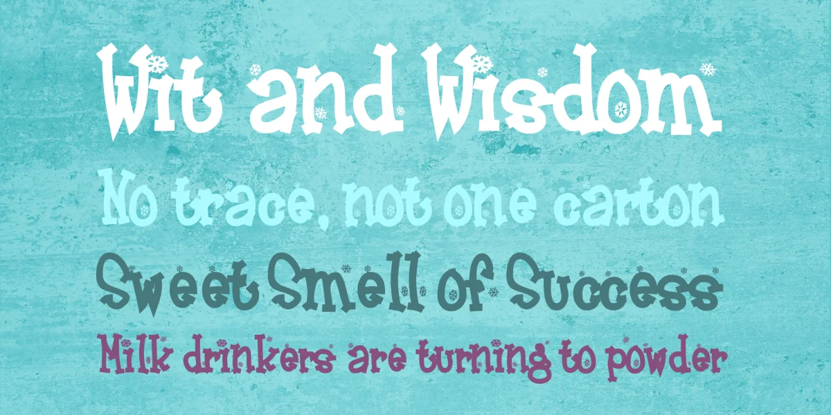 Frosty Font preview 2