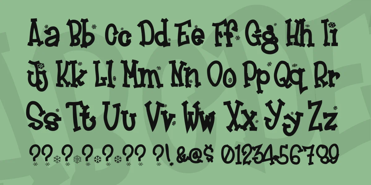 Frosty Font preview 3