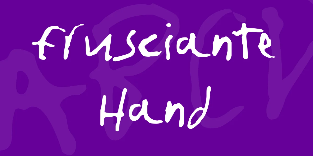 frusciante Hand Font preview 2