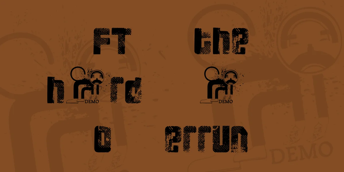 FT 3 the hard way Overrun Font