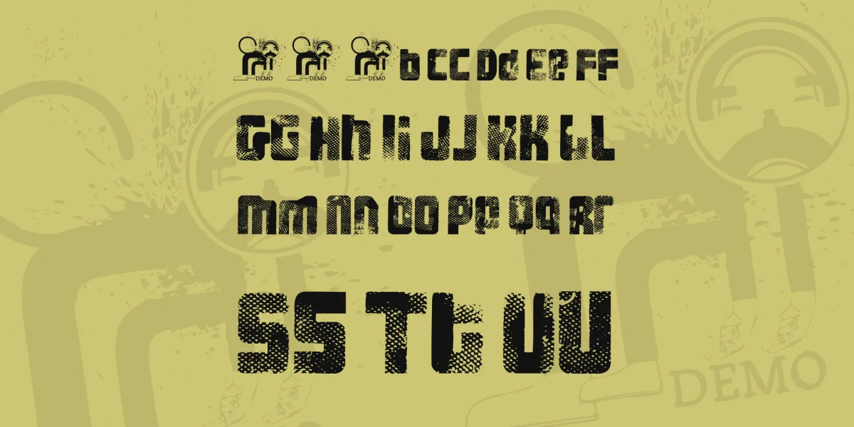 FT 3 the hard way Overrun Font preview 2