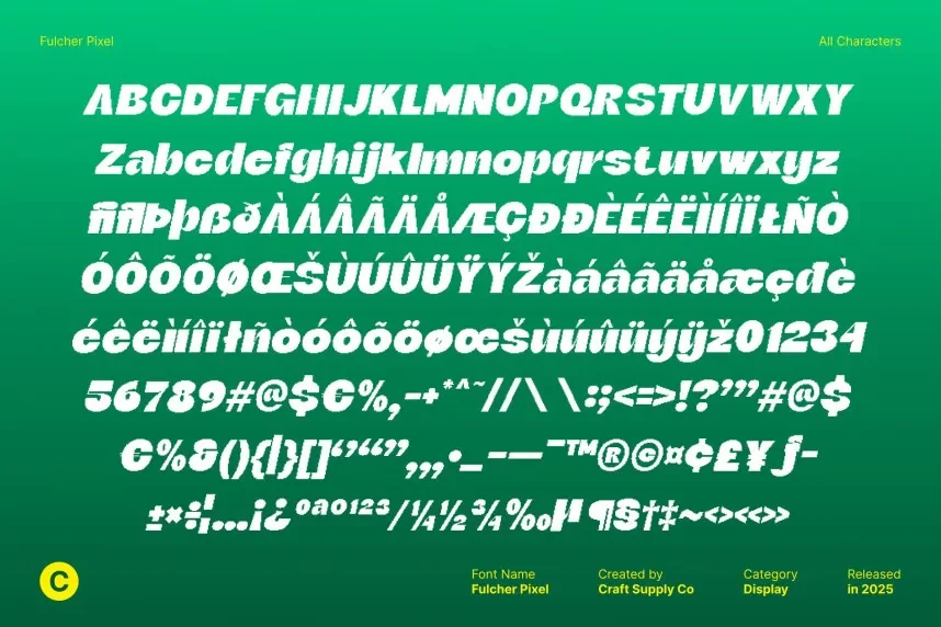 Fulcher Pixel Font preview 6