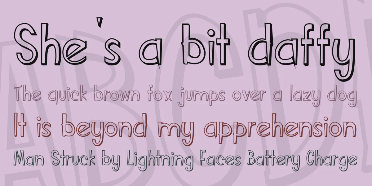 Fun Cartoon Shadow DEMO Font preview 2
