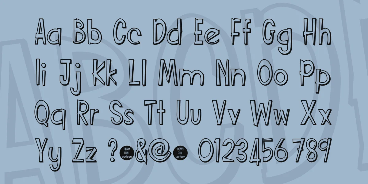 Fun Cartoon Shadow DEMO Font preview 3