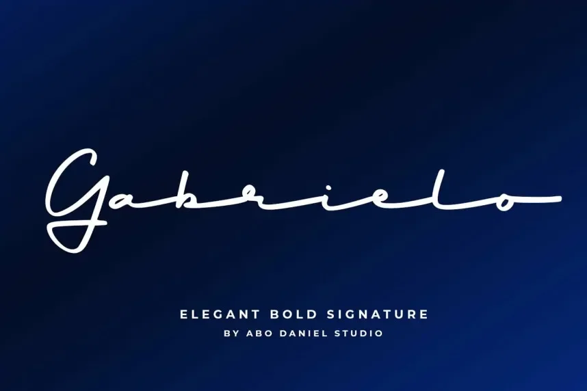 Gabrielo – Elegant Bold Signature Font preview 2