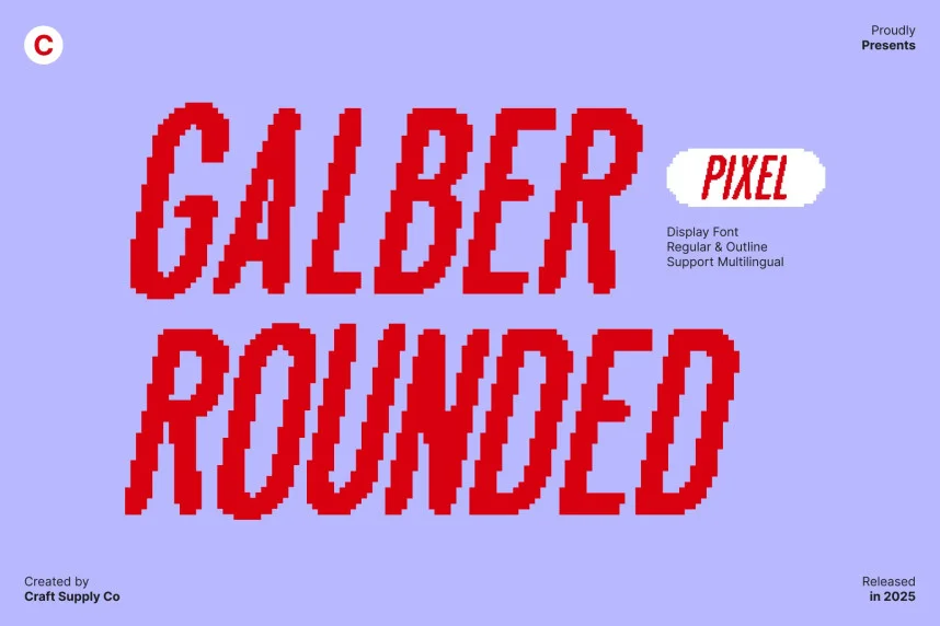 Galber Rounded Pixel Font