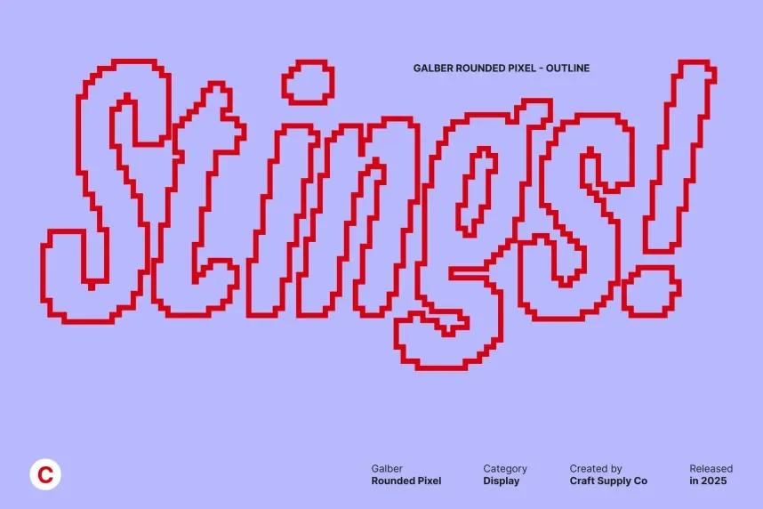 Galber Rounded Pixel Font preview 4