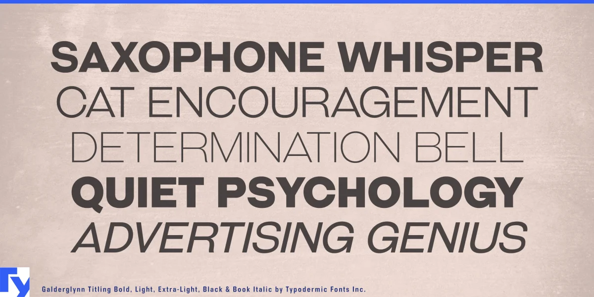 Galderglynn Titling Font Family preview 2