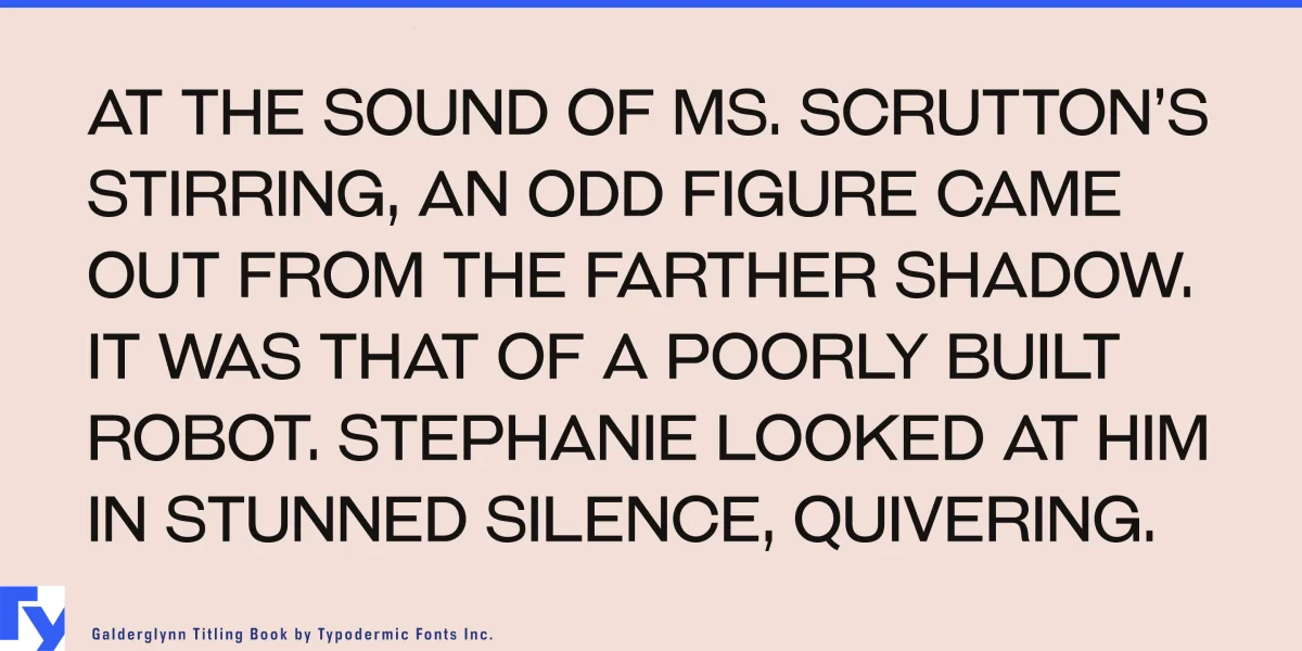 Galderglynn Titling Font Family preview 6