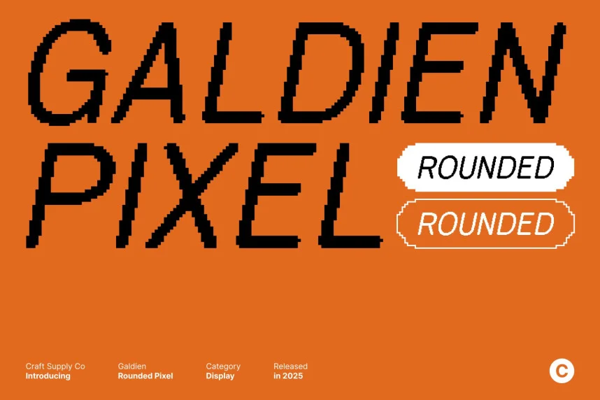 Galdien Rounded Pixel Font