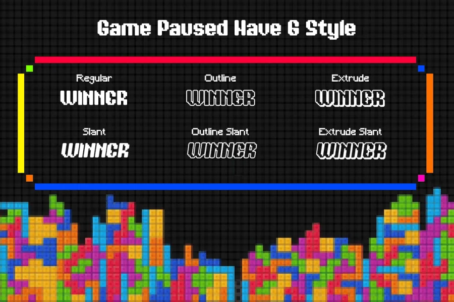 Game Paused DEMO Font preview 3