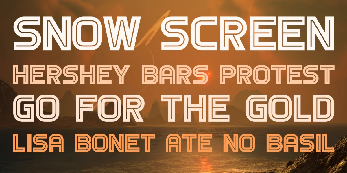 Games Font preview 2
