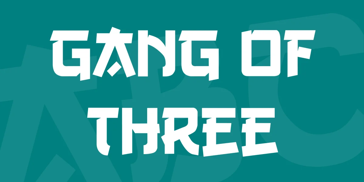 Gang of Three Font preview 2