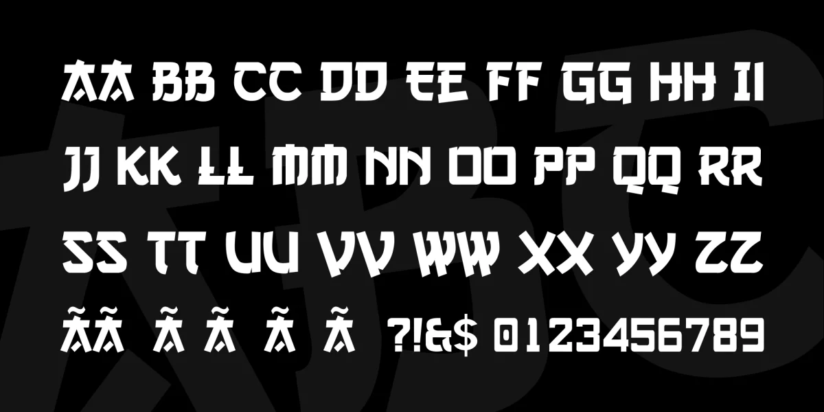 Gang of Three Font preview 4