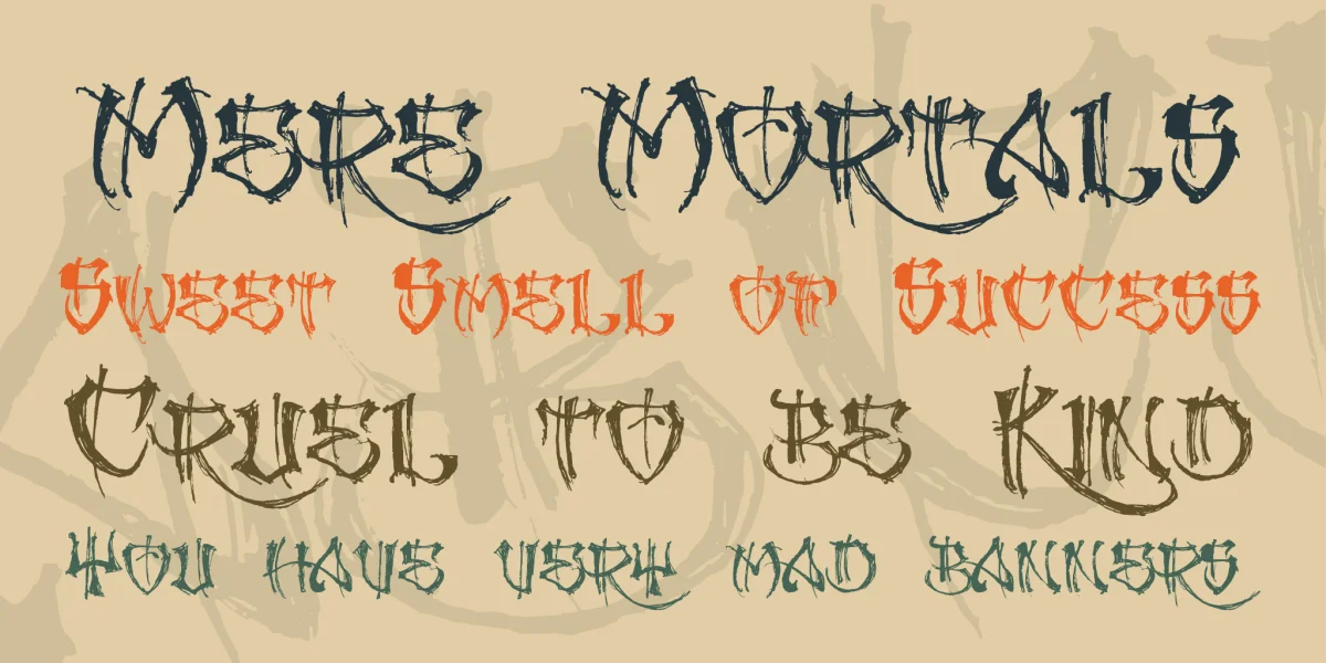 GANGLAND Font preview 2