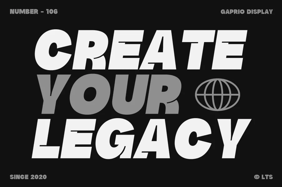 Gaprio Display Demo Font Family preview 11
