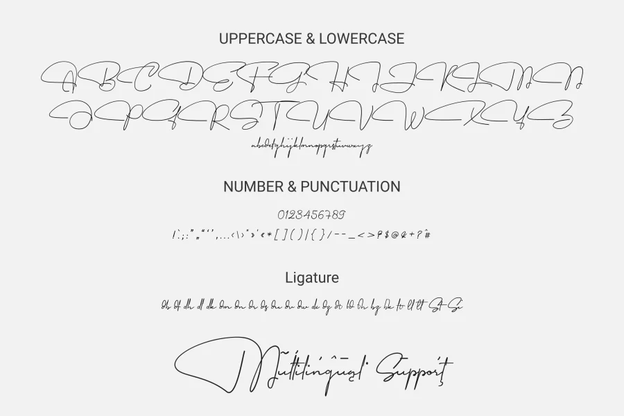 Garfield Signature Font preview 2