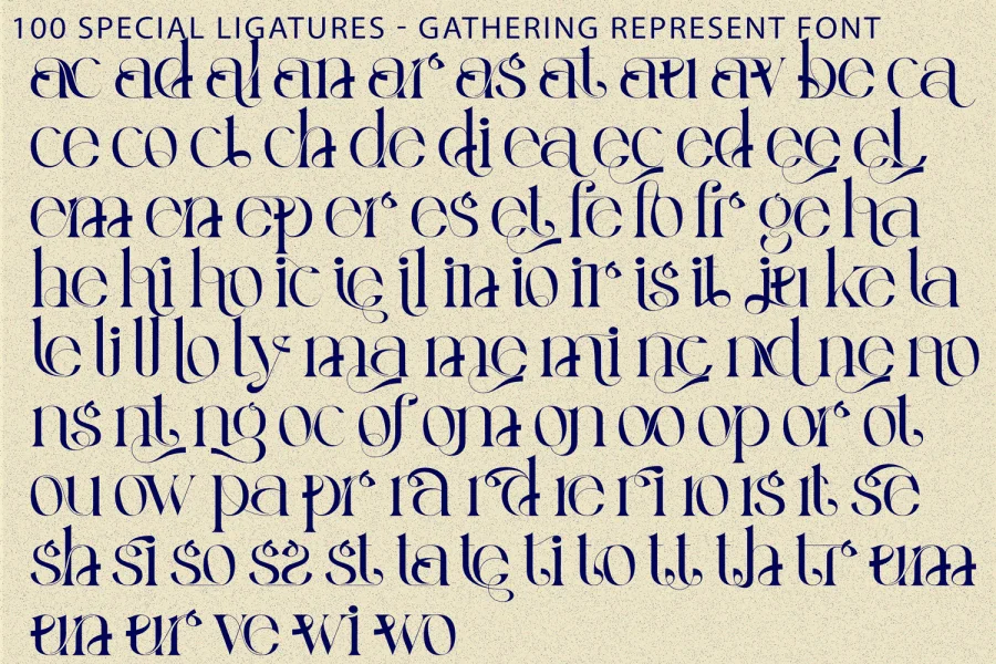 Gathering Represent Demo Font preview 7