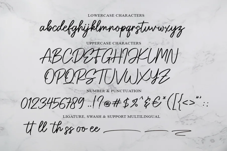 Gatteway Signature Font preview 8