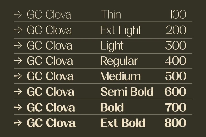 GC Clova Font preview 4