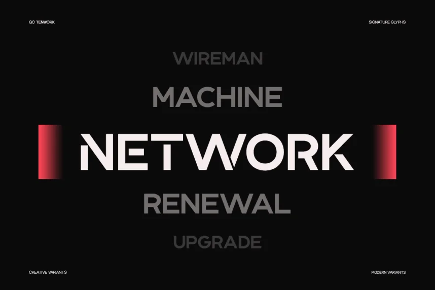 GC Tenwork Font preview 3
