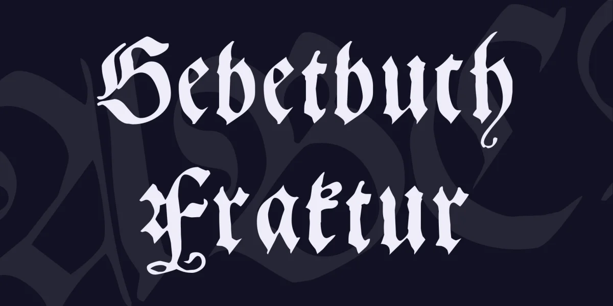 Gebetbuch Fraktur Font