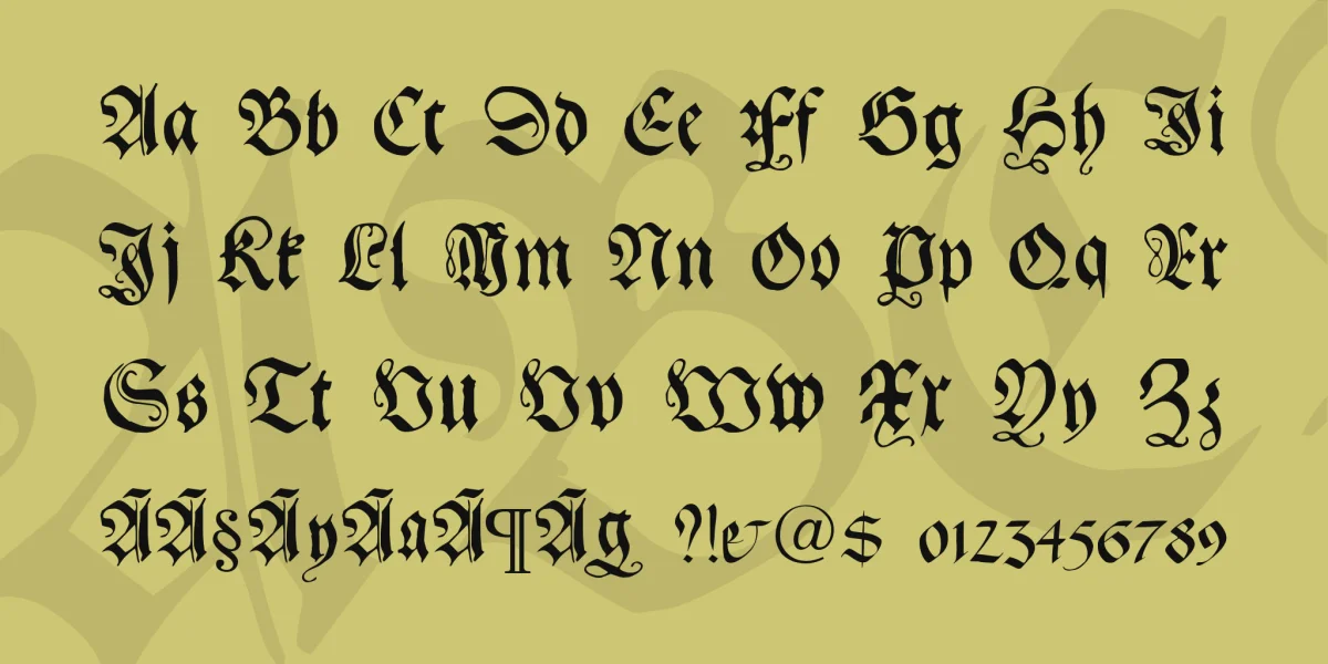Gebetbuch Fraktur Font preview 4