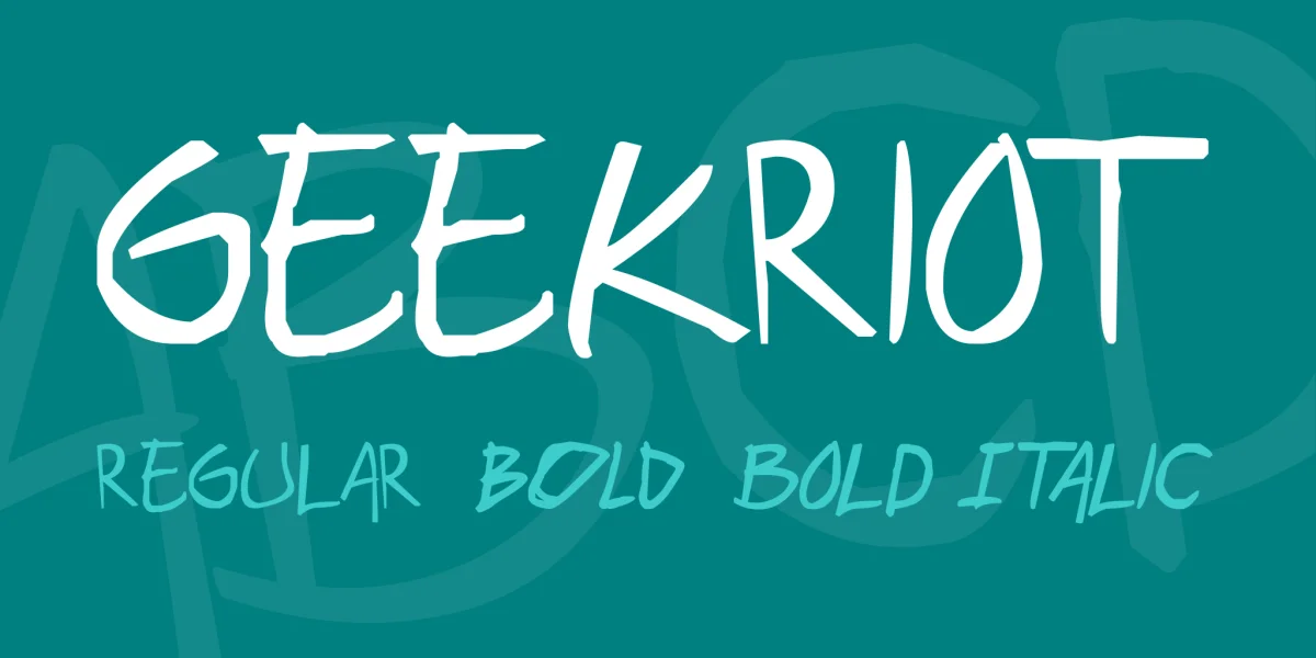 geekriot Font Family preview 2