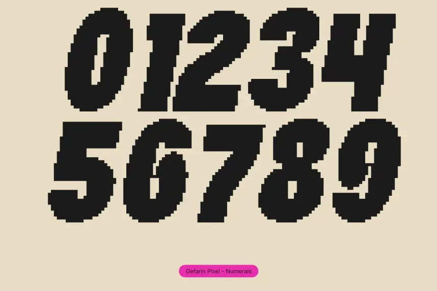 Gefarin Pixel Font preview 4