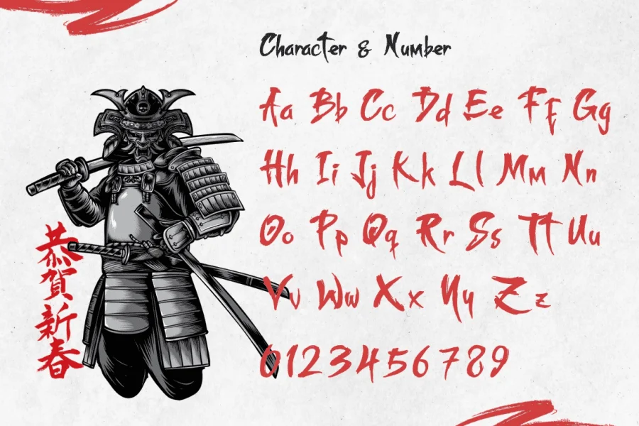 Geishta Font preview 3