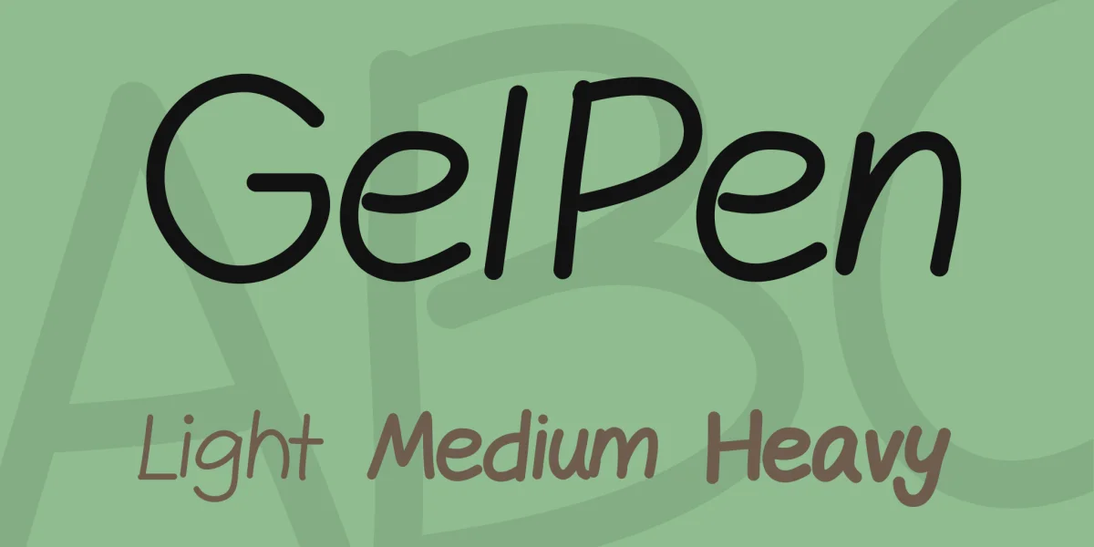 GelPen Font Family preview 2