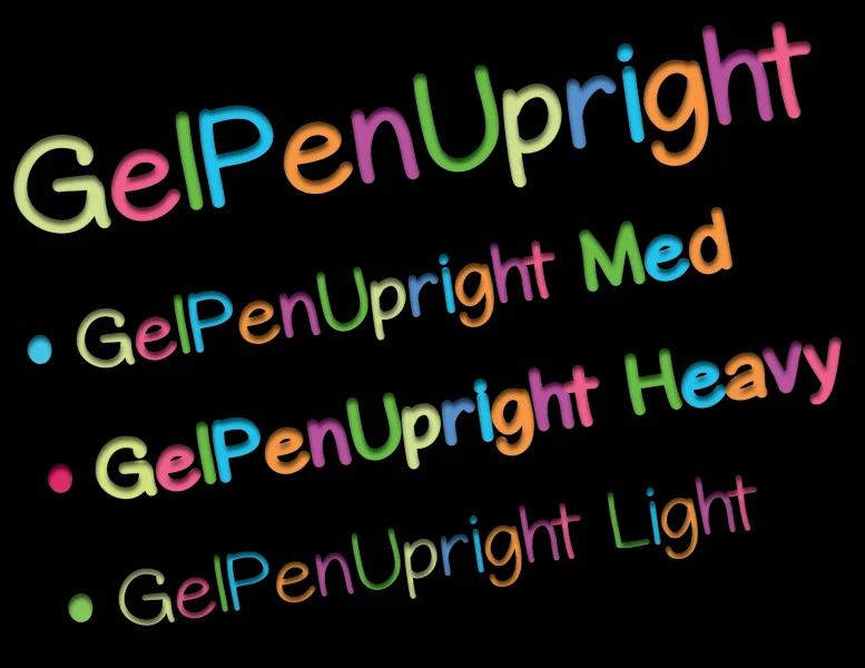 GelPenUpright Font Family