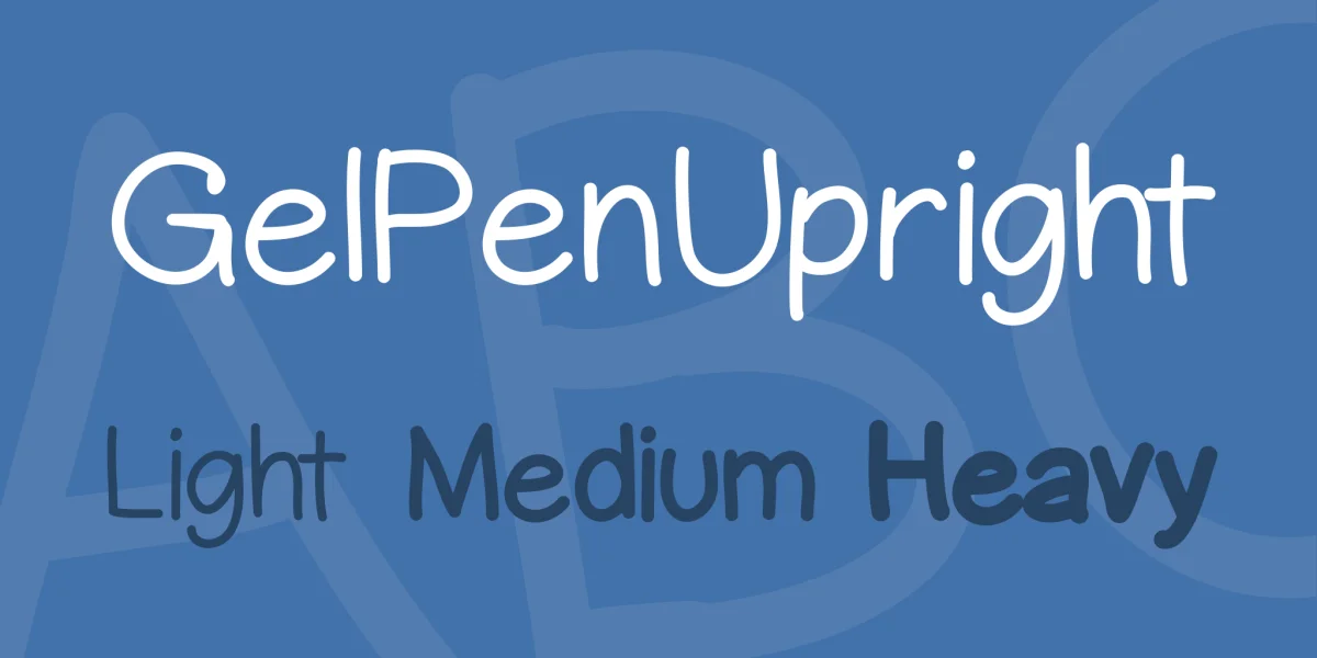 GelPenUpright Font Family preview 2