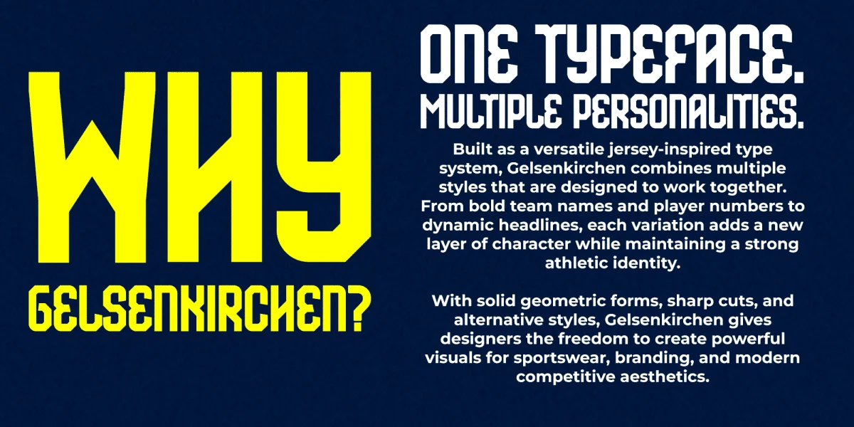 Gelsenkirchen Font Family preview 3